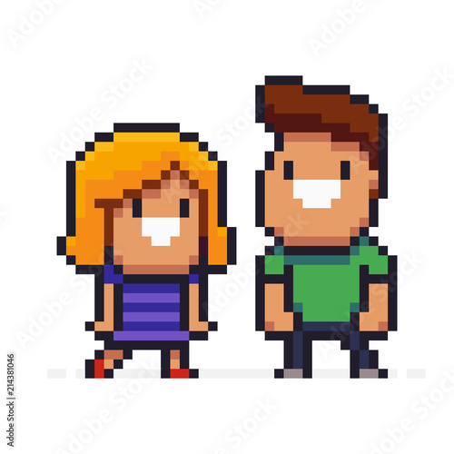 Pixel art couple
