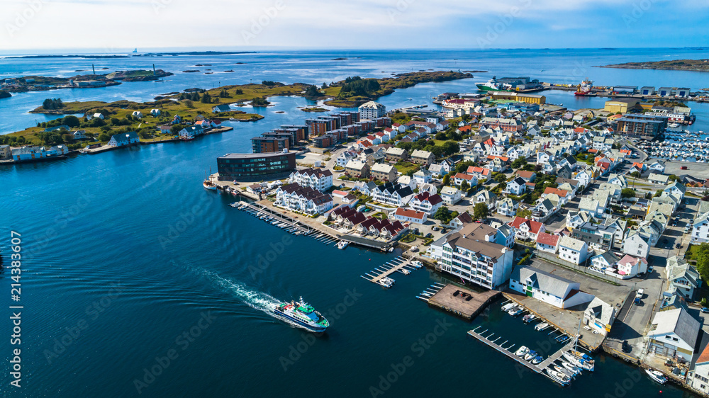 Aerial view of Haugesund, Norway.
