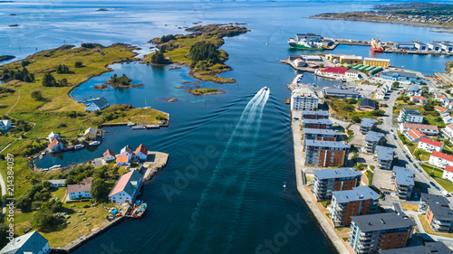 фотография Aerial view of Haugesund, Norway.