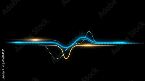 Luminous blue energy waves