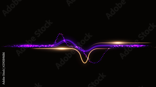 Luminous purple energy waves