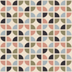 Keuken achterwand Jaren 50 patronen Retro geometrisch behangmotief vintage  © Viktoriia