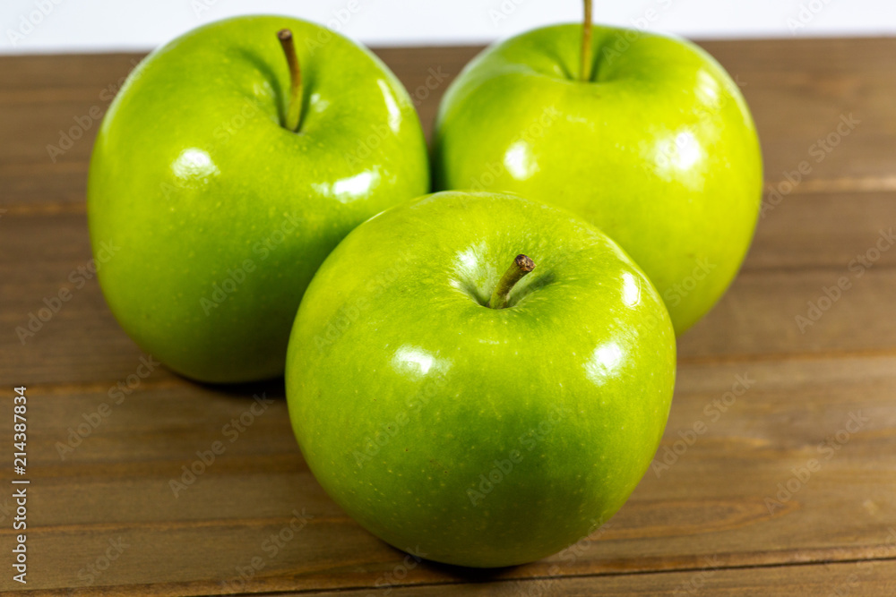Tasty Green apples on a kitchen counter Tasty Green apples on a kitchen counter