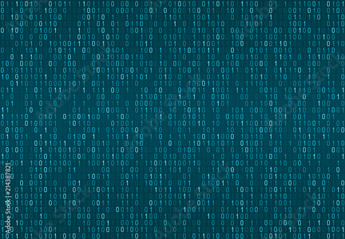 Binary computer code seamless pattern. Matrix background with digits 1.0. Vector illustration.
