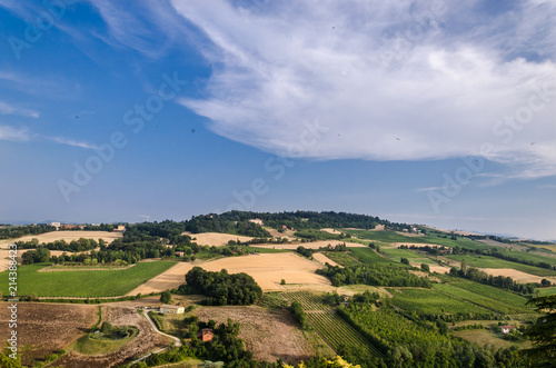 Italian countryside and hill  landscape of Italian countryside 