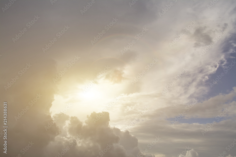 clouds background with solar