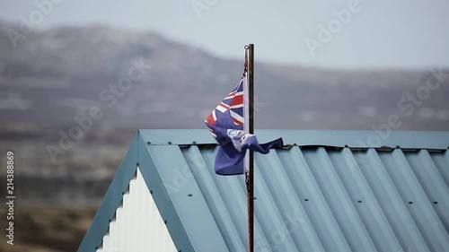 Flag of the Falkland Islands (Islas Malvinas). photo