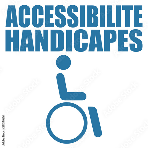 Logo accès personnes handicapées.