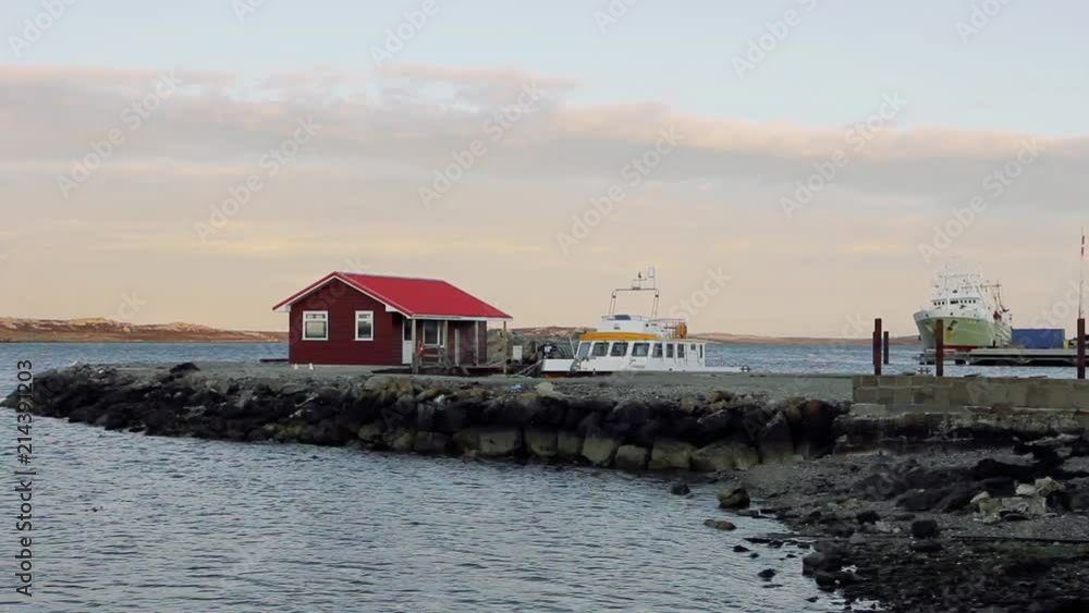 Boats Anchored in the Port of Stanley in Falkland Islands (Malvinas). Boats Anchored in the Port of Stanley in Falkland Islands (Malvinas).