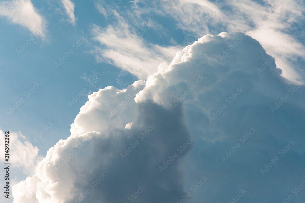 Powerful cumulus clouds in the sky before sunset. Powerful cumulus clouds in the sky before sunset.
