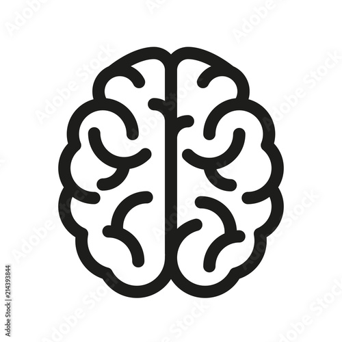 Valokuvatapetti Human brain icon - vector