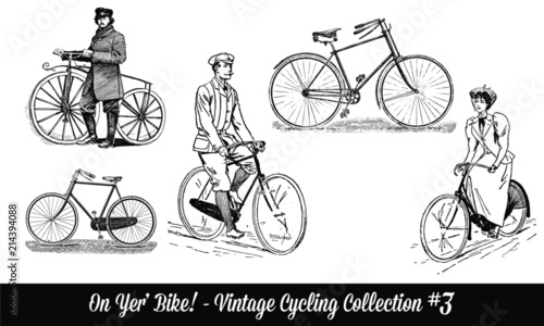 Vintage Cycling Collection Illustrations