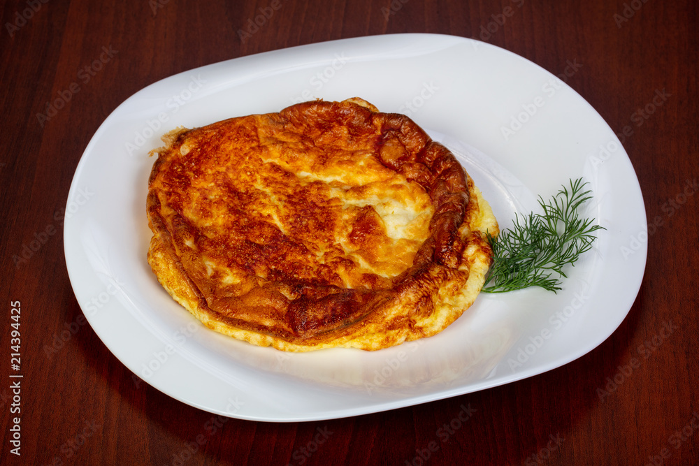Omelet in the plate Omelet in the plate