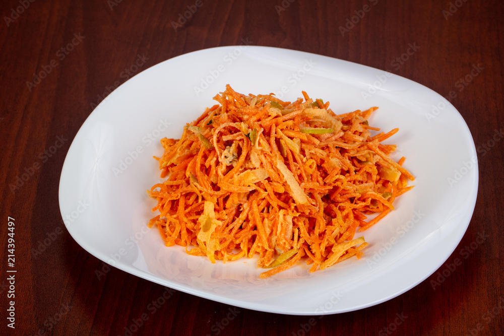 Salad with carrots and apple Salad with carrots and apple