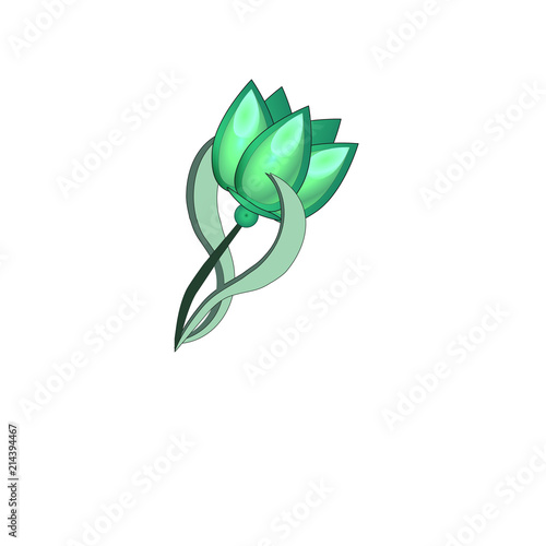 Green flower jewelery