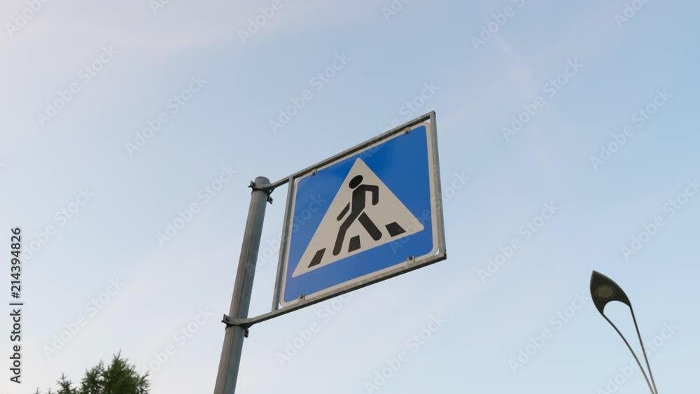 Direction sign pedestrian crossing quickly move away Direction sign pedestrian crossing quickly move away