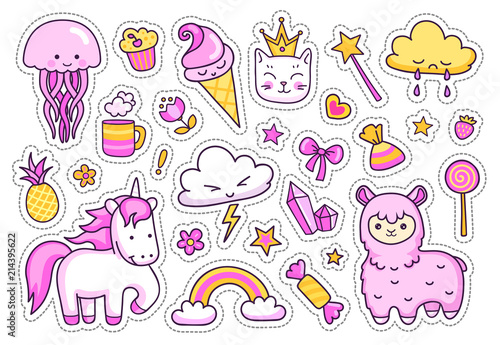 Set of magic stickers.