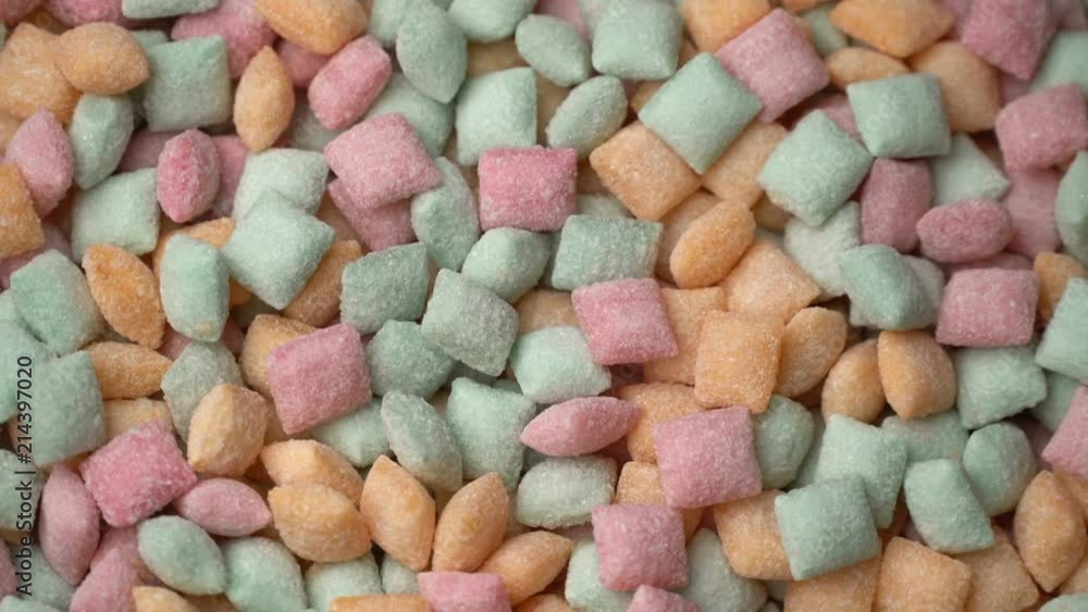 Sweet candy pads Mixed of Snack Sugar rotate background Sweet candy pads Mixed of Snack Sugar rotate background