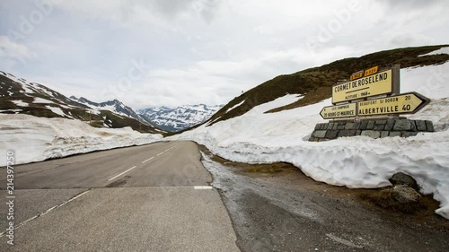 Timelapse cormet de Roselend, 73, savoie, France photo