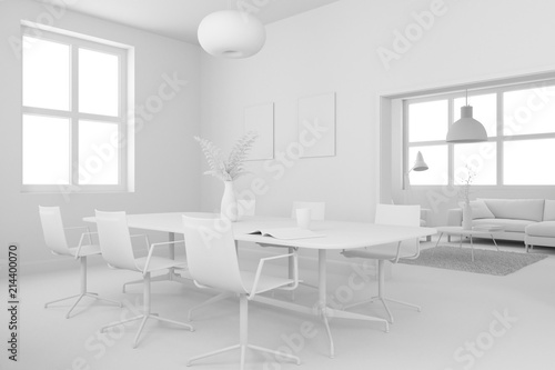 Model of dining room interior design