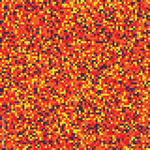 Red orange and black seamless digital camo texture vector