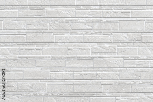 White modern stone tile wall pattern and seamless background