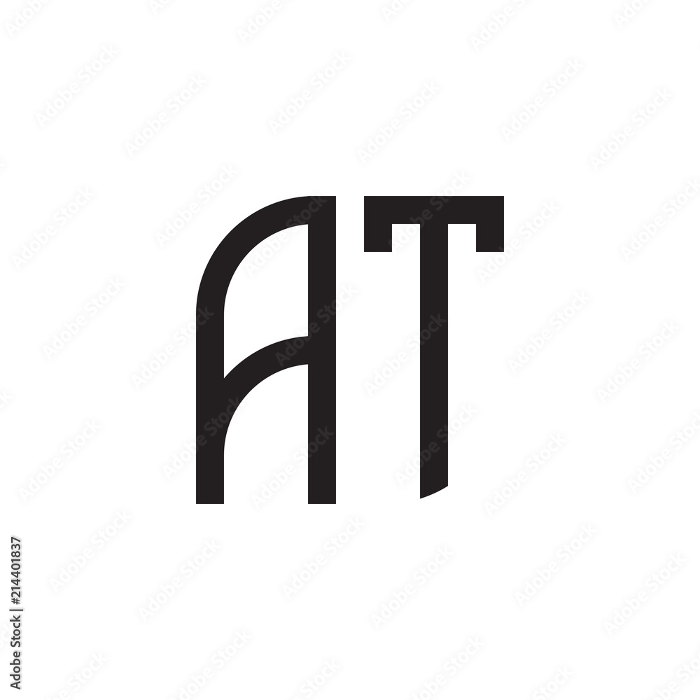 two letter at monogram logo two letter at monogram logo