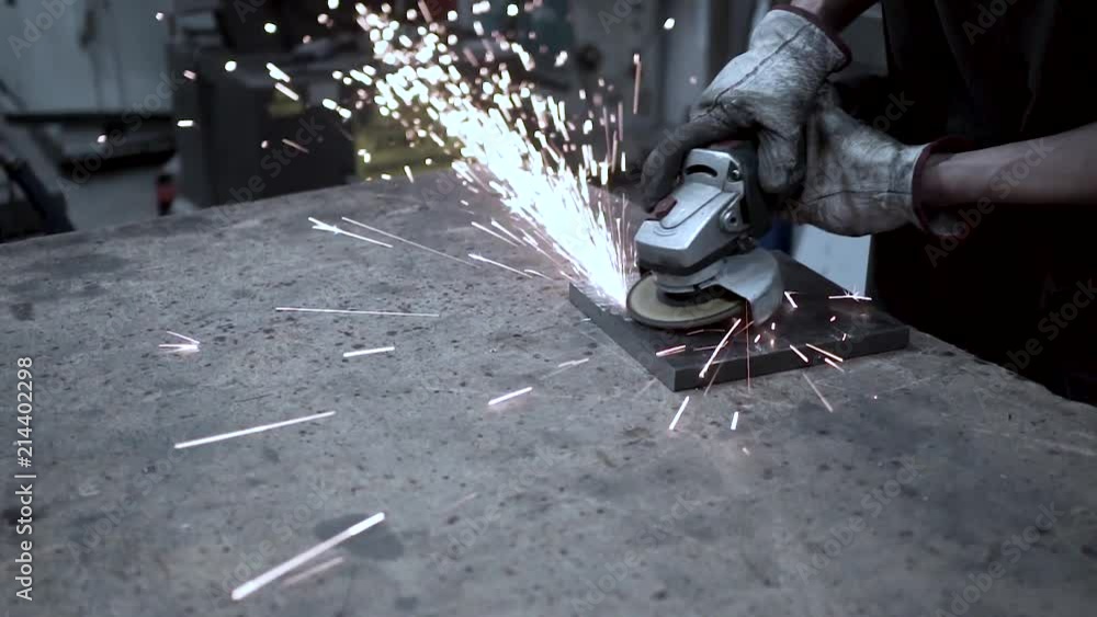 Industrial Electrical creates sparks in slow motion Industrial Electrical creates sparks in slow motion