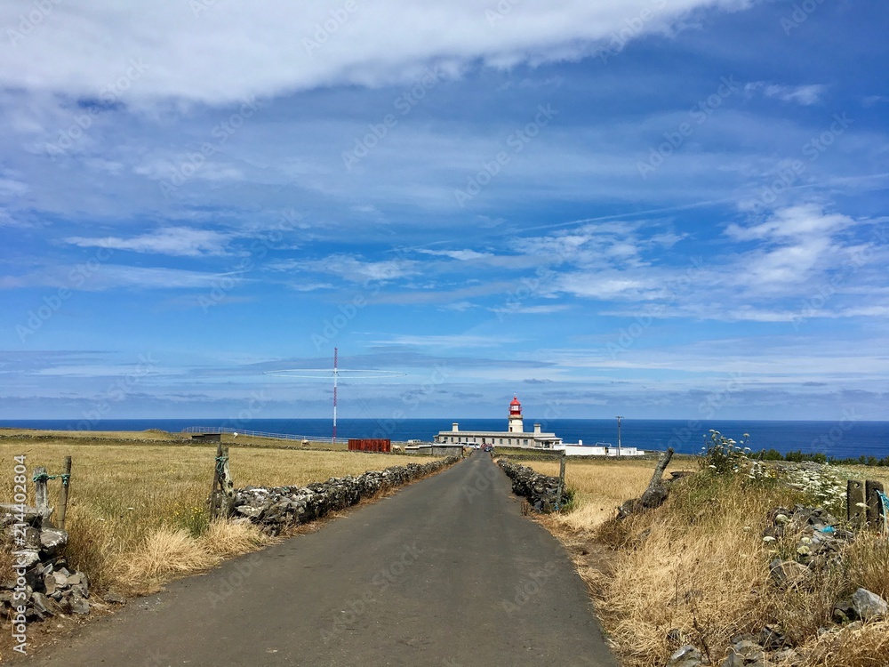 Road to a lighthouse in Flores island