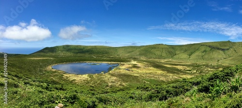 A panorama of a Lagoon in Flores