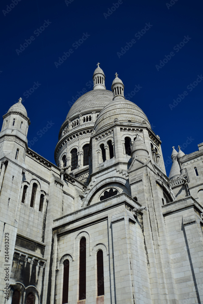 The magnificent Basilica of Sacre Coeur on the hill of Montmarte in Paris, France