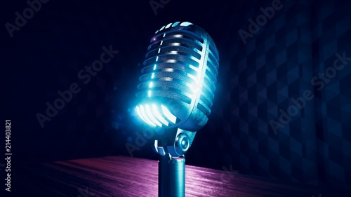 Vintage Broadcast Microphone