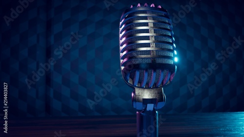 Vintage Broadcast Microphone