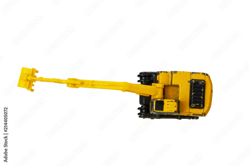 Car toy diecast on the white background , Top viwe Car toy diecast on the white background , Top viwe