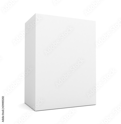 Blank box on white  concept  3d illustration © frender