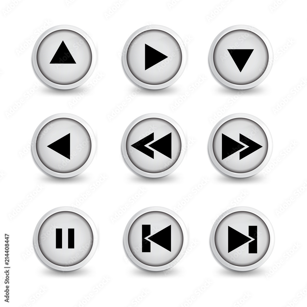 Triangle Play icon set vector template. icon sign element Triangle Play icon set vector template. icon sign element