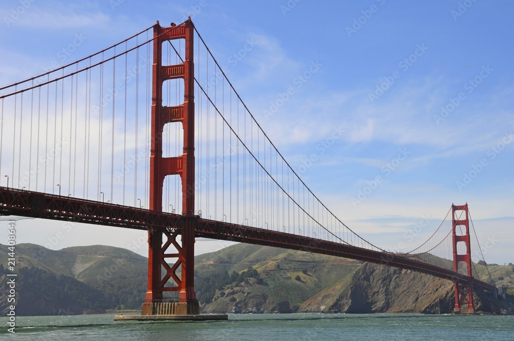 Famous Landmark - Golden Gate Bridge and landscape in San Francisco, California, United States Famous Landmark - Golden Gate Bridge and landscape in San Francisco, California, United States