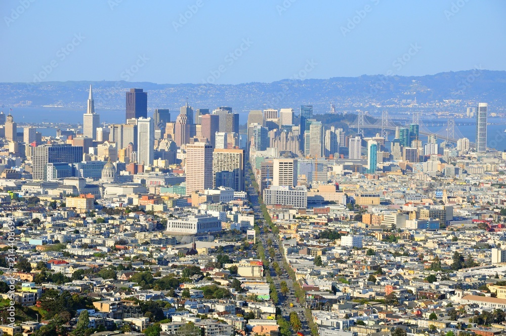 Cityscape of San Francisco in California, United States