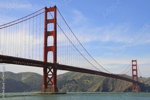 Famous Landmark - Golden Gate Bridge and landscape in San Francisco, California, United States