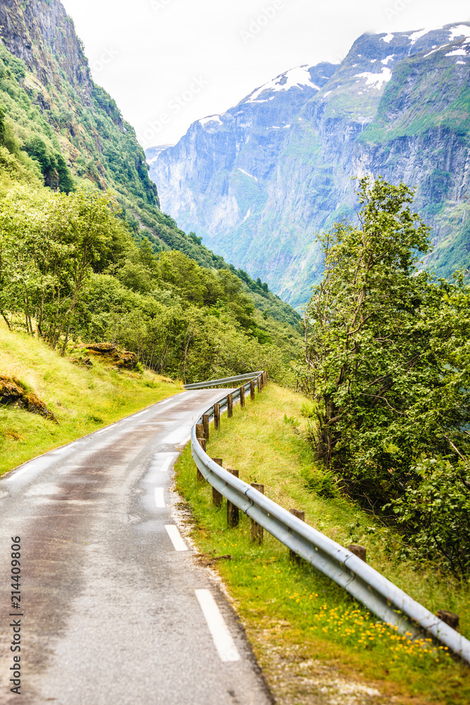Road in Norwegian mountains