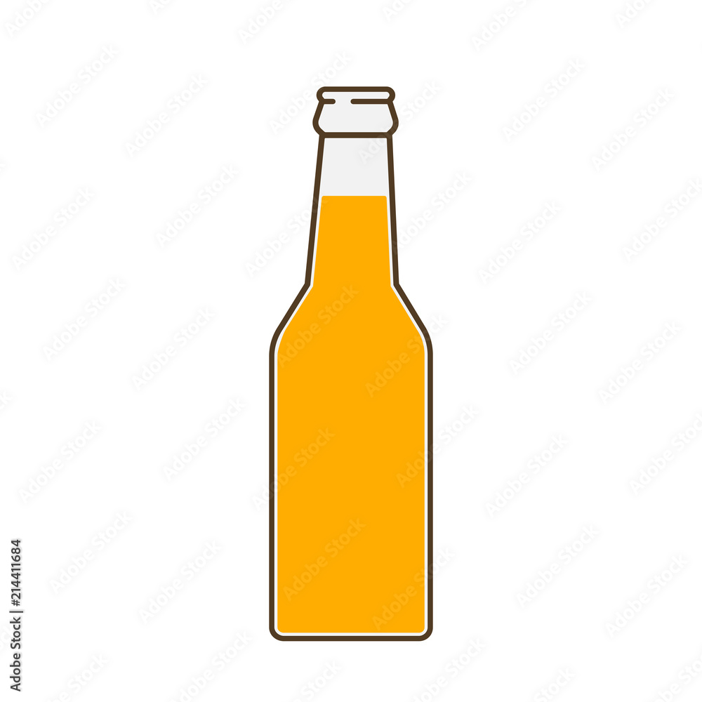 Beer bottle Icon. Mock up glass beer lemonade Clean Bottle. Symbol Template Logo. Isolated vector illustration. Beer bottle Icon. Mock up glass beer lemonade Clean Bottle. Symbol Template Logo. Isolated vector illustration.