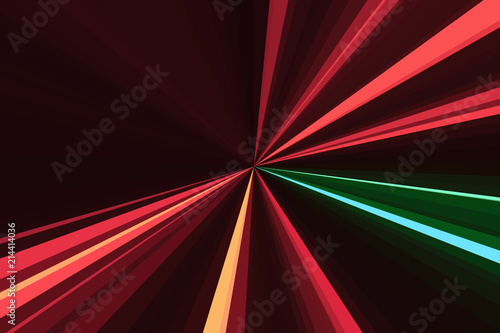 Red abstract rays background. Colorful stripes beam pattern. Stylish illustration modern trend colors.
