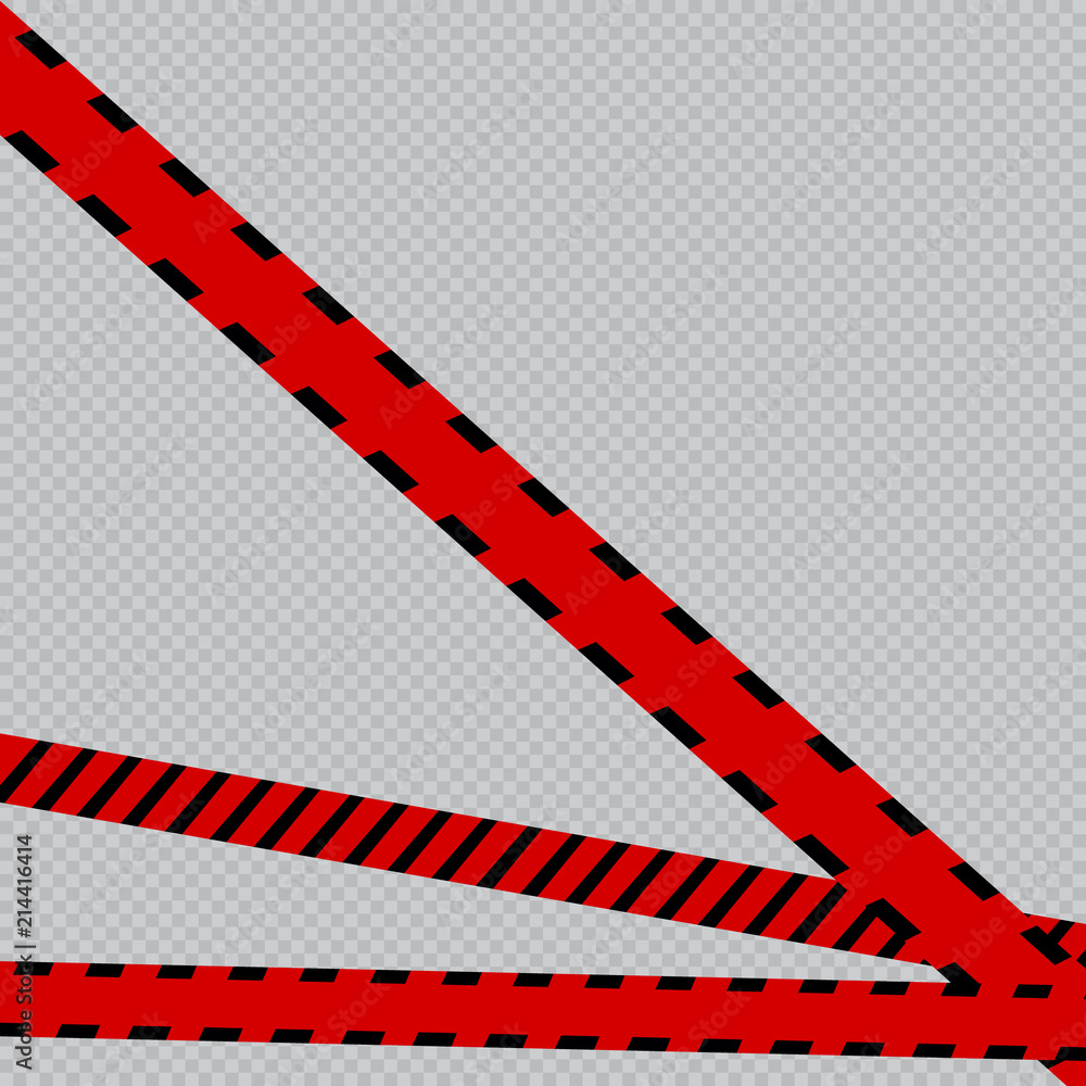 Fototapeta premium Realistic warning tapes.Caution lines isolated. Danger signs. Vector