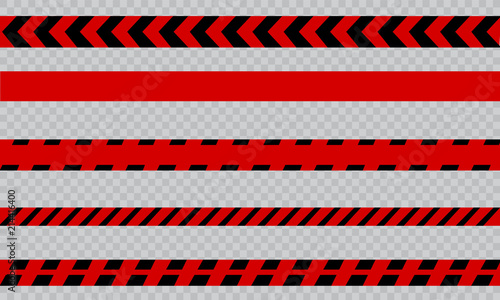 Realistic warning tapes.Caution lines isolated. Danger signs. Vector