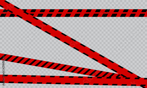 Realistic warning tapes.Caution lines isolated. Danger signs. Vector