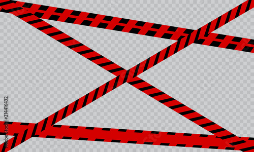 Realistic warning tapes.Caution lines isolated. Danger signs. Vector