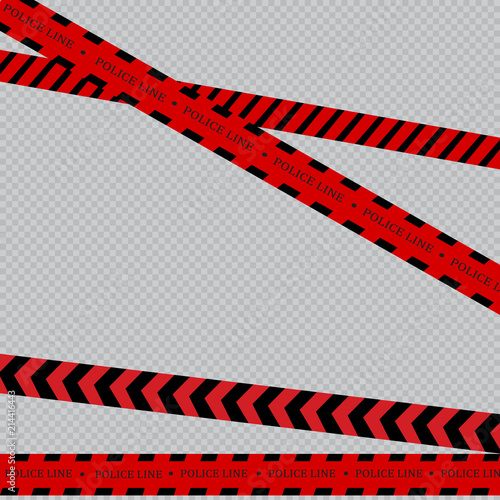 Realistic warning tapes.Caution lines isolated. Danger signs. Vector
