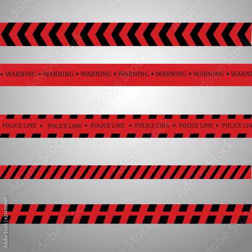 Realistic warning tapes.Caution lines isolated. Danger signs. Vector