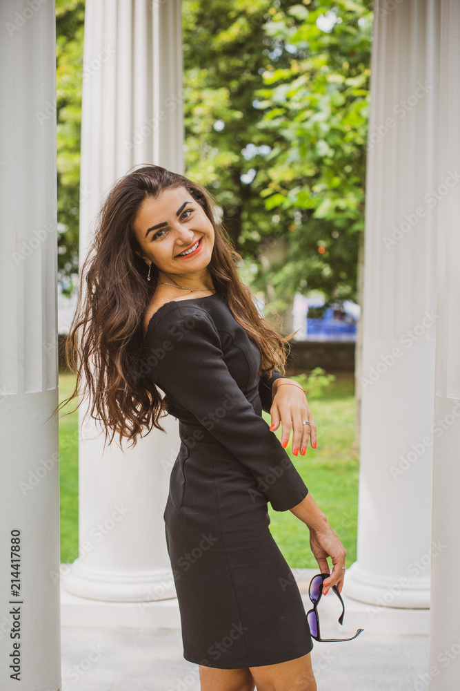 Arab woman smiling celebrating enjoying freedom. Positive emotion face expression life perception success, peace of mind concept. Free happy girl Arab woman smiling celebrating enjoying freedom. Positive emotion face expression life perception success, peace of mind concept. Free happy girl
