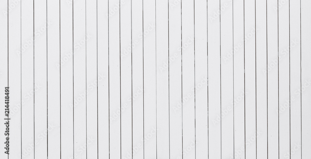 Fototapeta premium White Wood Panelling Texture Background
